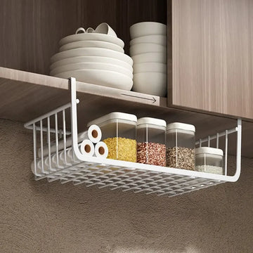 Large Hanging Iron Storage Basket – Under Cabinet