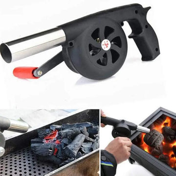 Portable Hand Crank BBQ Fan & Air Blower