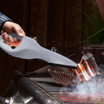 BBQ Grill Steam Cleaning Brush & Scraper