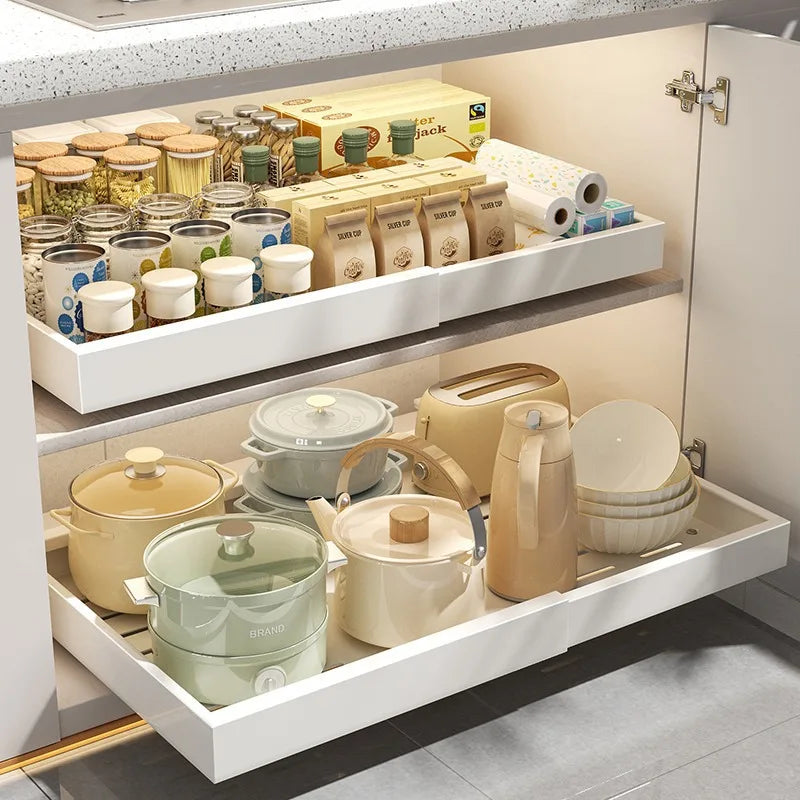 Retractable Pull-Out Kitchen Storage Rack