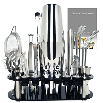 13-22Pcs Boston Cocktail Shaker Bar Tool Set